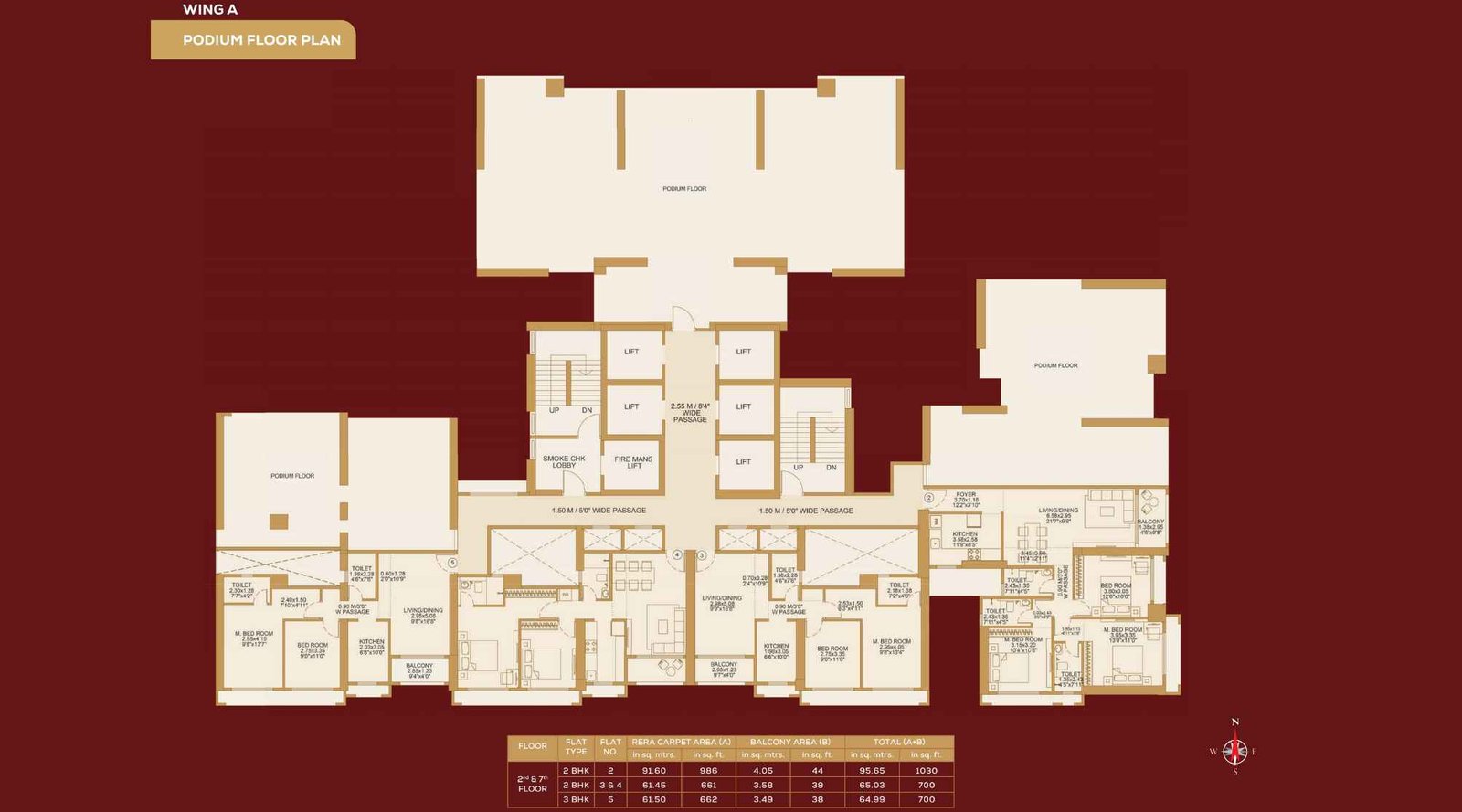 Dosti-604-Podium-Floor-Plan-Wing-A