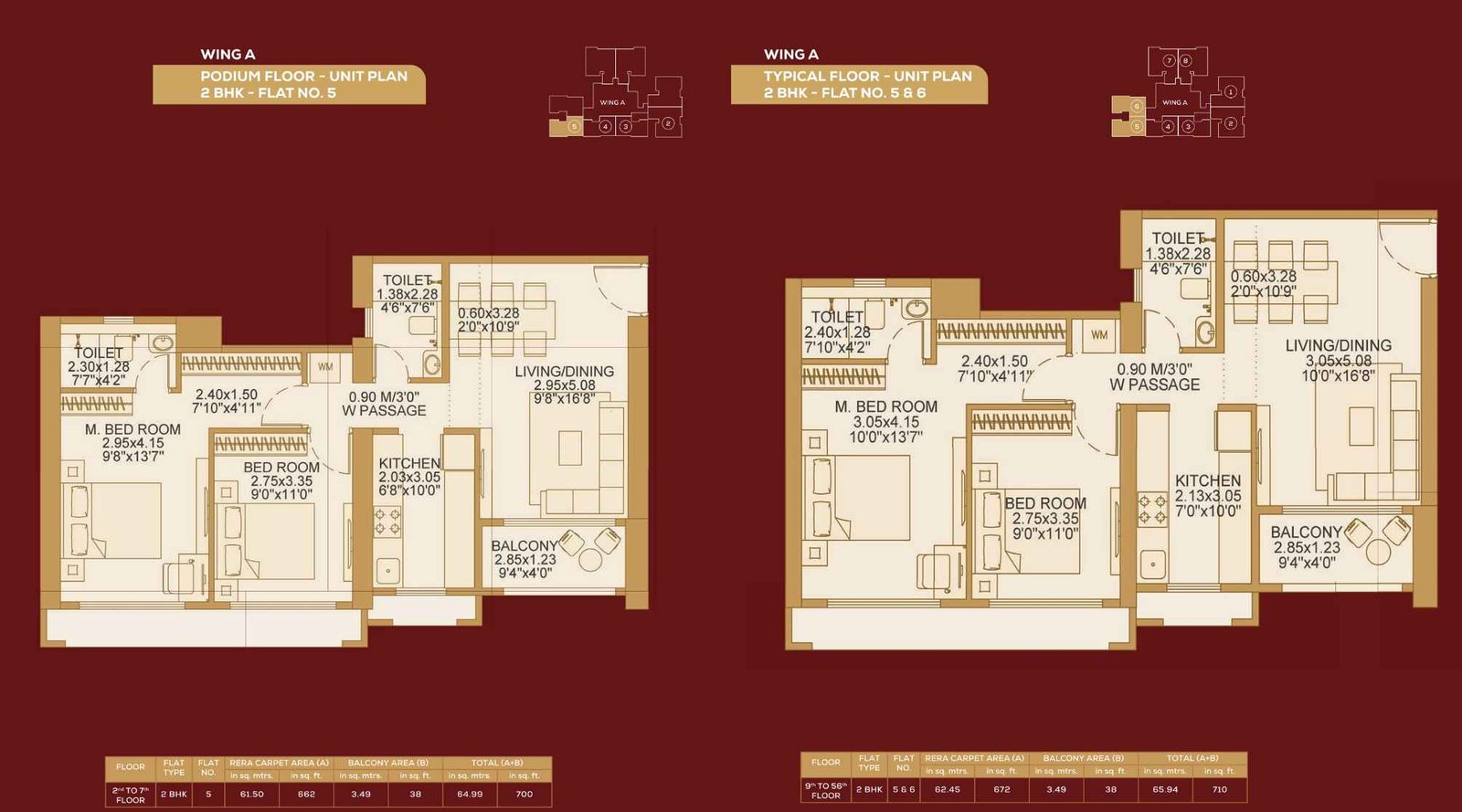 Dosti-604-Podium-Unit-Floor-Plan-Wing-A-2-BHK-700-to-710-sqft