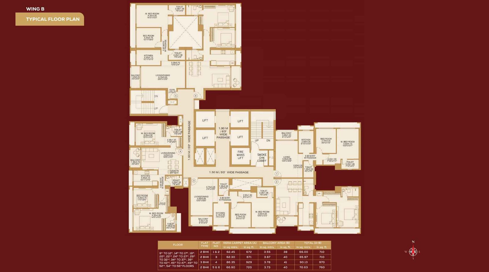 Dosti-604-Typical-Floor-Plan-Wing-B